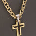 Collier Chaine marine avec pendentif croix 2 Ors 58 Facettes E359460A