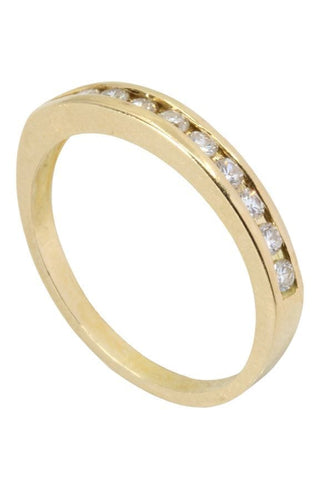 Bague 54 DEMI ALLIANCE DIAMANTS 58 Facettes 048391