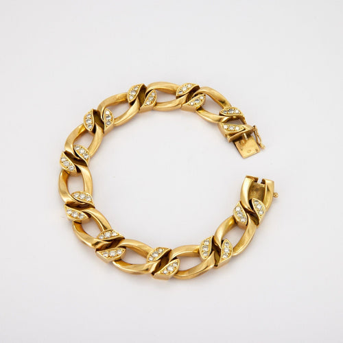 Bracelet Bracelet style gourmette Or jaune Diamants 58 Facettes