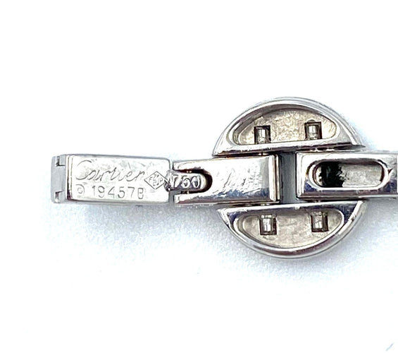 Bracelet Cartier. Collection Himalia, bracelet or blanc 18K et diamants 58 Facettes