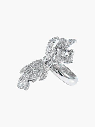 Bague 53 Bague Fleur Mobile 58 Facettes