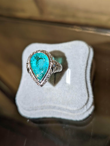 Bague Bague sertie d'une émeraude de Colombie certifiée 58 Facettes