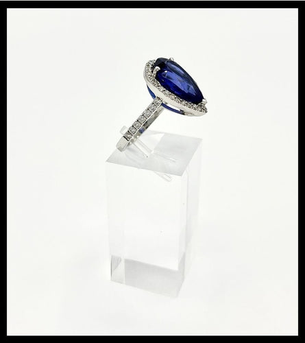 Bague 58 Bague Tanzanite forme poire 58 Facettes