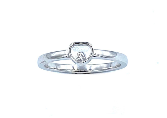 Bague Chopard. Happy Diamonds, bague or blanc et diamant 58 Facettes