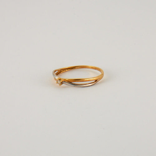 Bague 56 Bague fine 2 ors Diamant 0.04ct 58 Facettes EL2-58