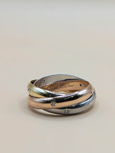 Bague 61 CARTIER - Trinity diamants 58 Facettes