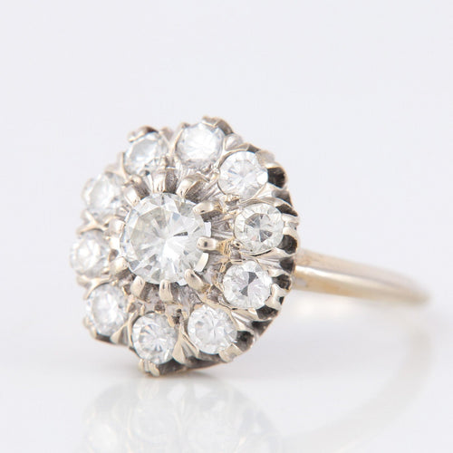 Bague 53 Bague Marguerite Diamants 58 Facettes