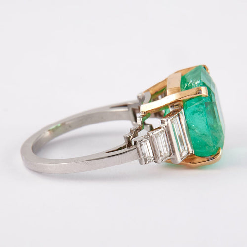 Bague 53 Bague Emeraude et Diamants 58 Facettes