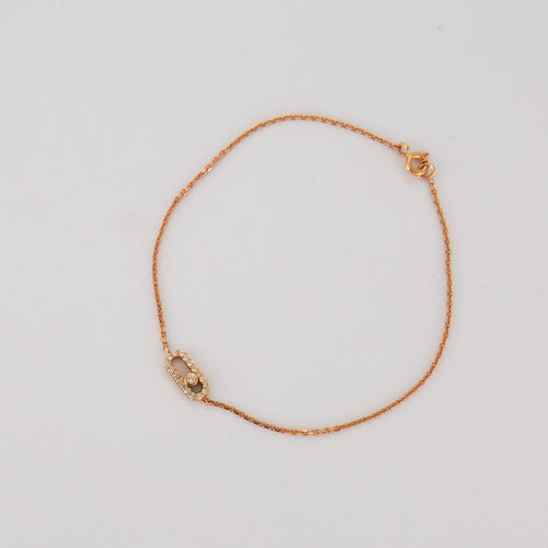 Bracelet Bracelet or rose diamants 58 Facettes