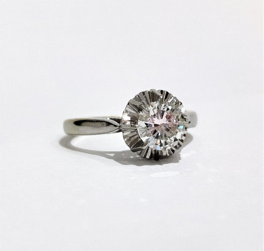 Bague 52 Bague solitaire diamant or blanc 58 Facettes 1-761/3