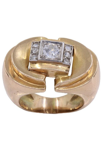 Bague 47 BAGUE TANK DIAMANTS 58 Facettes 071261