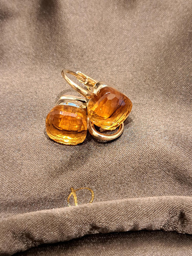 Boucles d'oreilles Orecchini Nudo Classic quarzo citrino 58 Facettes POA1070/O6/OV