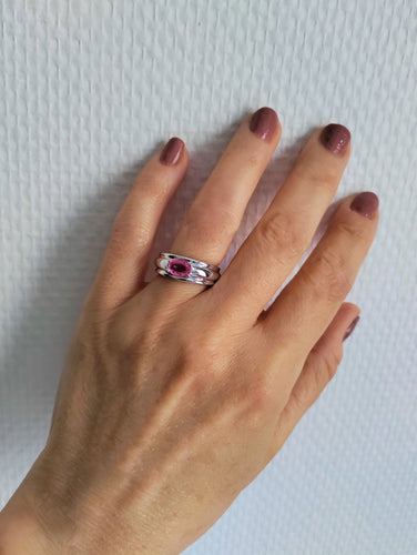 Bague saphir rose Bague Boucheron Axelle Saphir Rose 58 Facettes 390