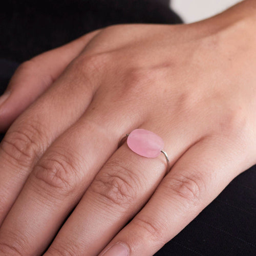 Bague 49 Bague Morganne Bello Cornaline rose 58 Facettes