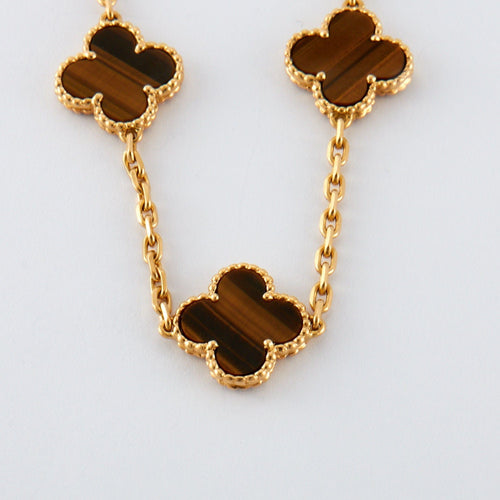 Collier Van Cleef & Arpels - Sautoir Alhambra Oeil de tigre 58 Facettes