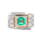 Bague Bague Tank Emeraude Diamants 58 Facettes