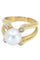 Bague BAGUE MODERNE PERLE ET DIAMANTS 58 Facettes 056691