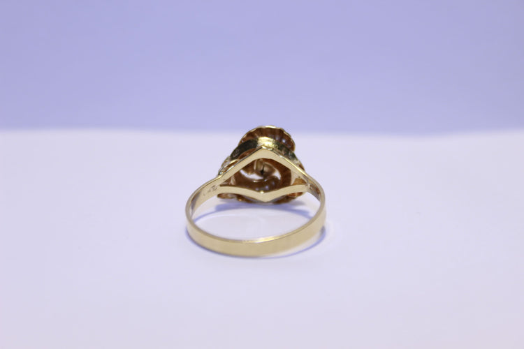 Bague 58 Bague Or jaune 58 Facettes