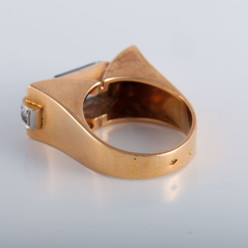 Bague 56 Bague tank aigue-marine 58 Facettes