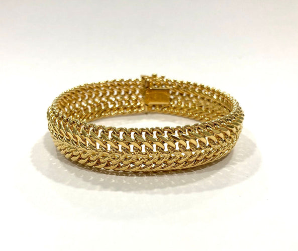 Bracelet Bracelet maille tressée en or jaune 58 Facettes