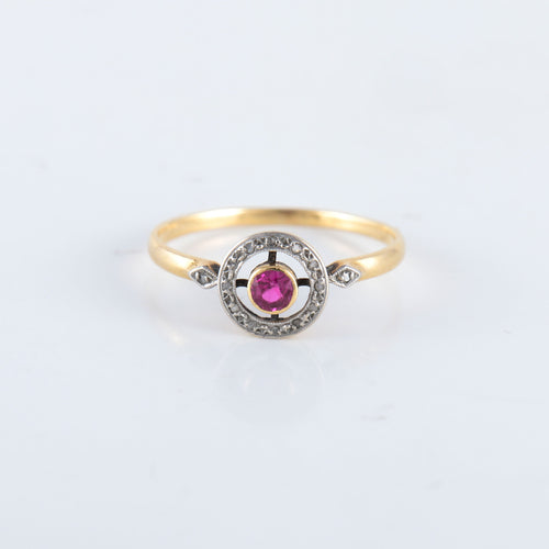 Bague 55 Bague rubis diamant ancienne 58 Facettes