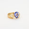 Bague 54 Bague en Or jaune, diamants, tanzanite 58 Facettes