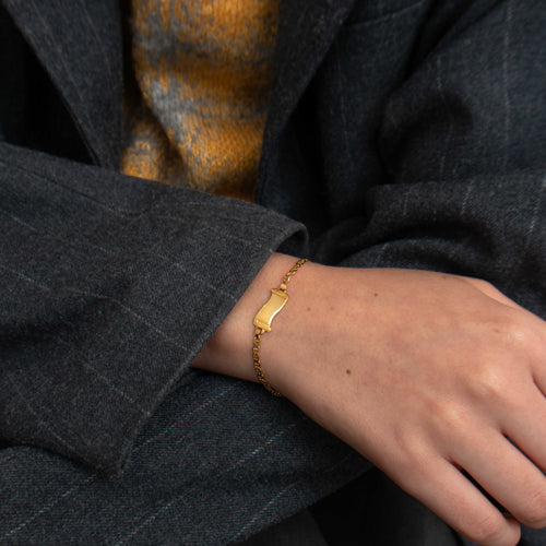 Bracelet Bracelet gourmette motif Parchemin 58 Facettes 343306