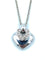 Collier Bvlgari. Pendentif Doppio Cuore or blanc et diamants 58 Facettes
