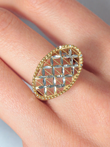 Bague 52 Bague Deux Ors 58 Facettes