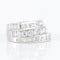 Bague 54 Bague or blanc, diamants ronds et carrés 58 Facettes