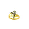 Bague 53 Bague Toi et Moi Or Jaune Perles de Culture et Saphir 58 Facettes 20400000621