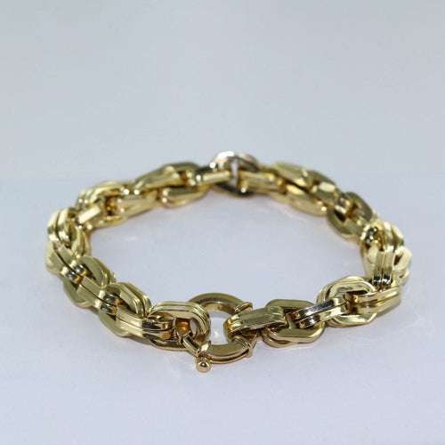 Bracelet Bracelet maille plate Or jaune 58 Facettes