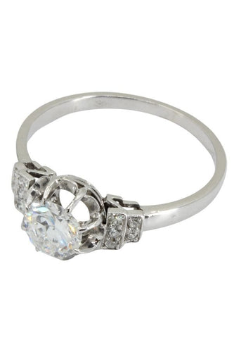 Bague SOLITAIRE DIAMANT ART-DÉCO 0.65 CARAT 58 Facettes 044181