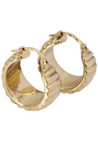 Boucles d'oreilles BOUCLES D'OREILLES CRÉOLES GODRONS OR 58 Facettes 076451