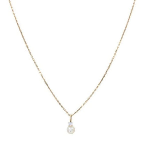Collier Collier en or jaune, perle, diamant 58 Facettes 063481