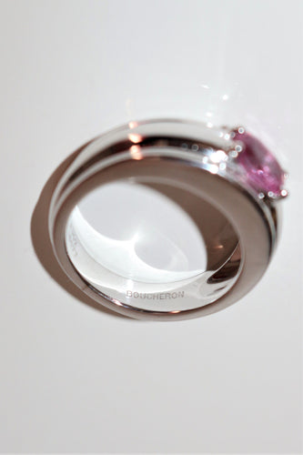 Bague saphir rose Bague Boucheron Axelle Saphir Rose 58 Facettes 390