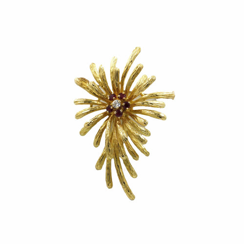 Broche Broche Or, diamant & rubis 58 Facettes 220254R