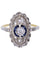 Bague MARQUISE ART-DÉCO SAPHIRS ET DIAMANTS 58 Facettes 067981