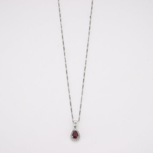 Collier Collier Goutte de rubis 58 Facettes