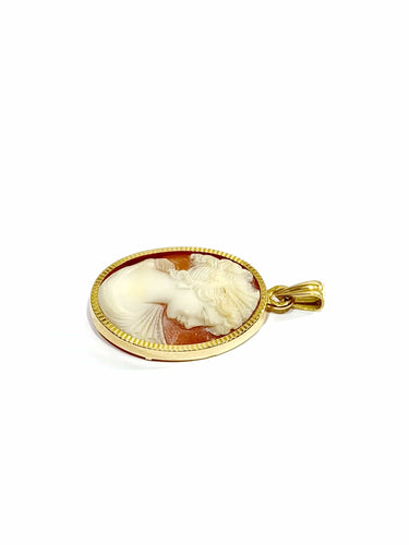 Pendentif Pendentif or rose et Camée coquillage 58 Facettes 3184/1