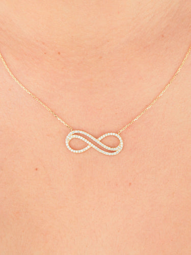 Collier COLLIER « INFINITY » OR JAUNE 58 Facettes CO1169