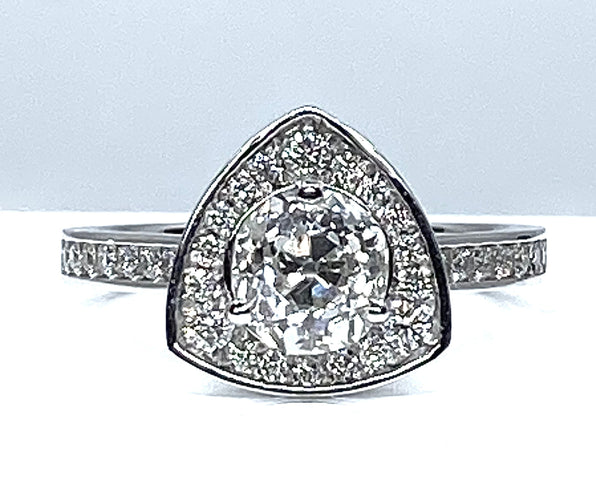 Bague 51 Bague Triangle diamant 1,10 carat 58 Facettes AB258