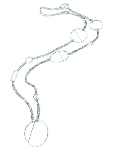 Collier HERMÈS - Rare sautoir Azur en argent 58 Facettes