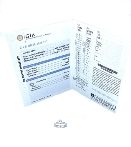 Bague Solitaire Bucherer diamant 0,60ct 58 Facettes