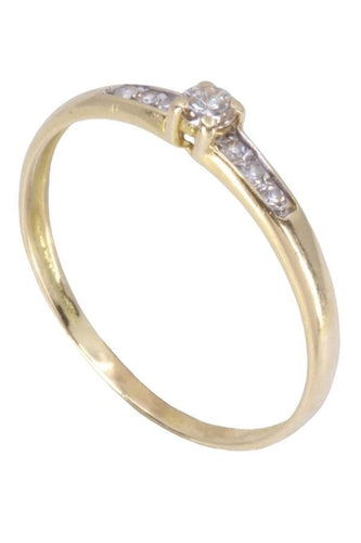 Bague 56 BAGUE SOLITAIRE DIAMANTS 0.07 CARAT 58 Facettes 073651