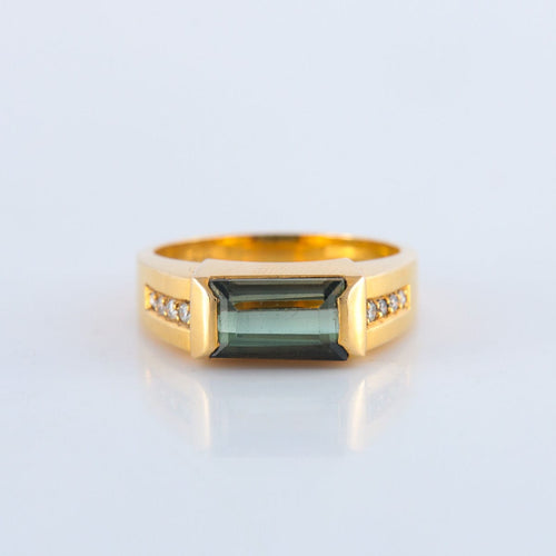 Bague 54 Bague Tourmaline verte 58 Facettes JE75