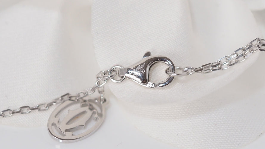 Collier Collier Cartier pendentif cœur, or blanc et diamants 58 Facettes 13807