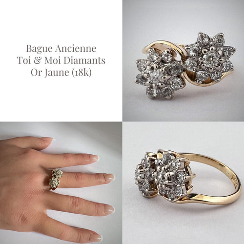 Bague Bague Toi & Moi Or Jaune, Diamants 58 Facettes LOT P1036
