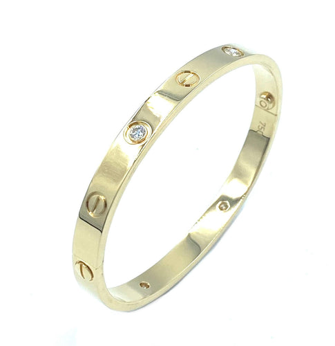 Bracelet CARTIER - Bracelet love en or jaune, diamants 58 Facettes