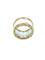 Bague 54 BVLGARI. Collection BZero 1, alliance or rose 18K et céramique 58 Facettes